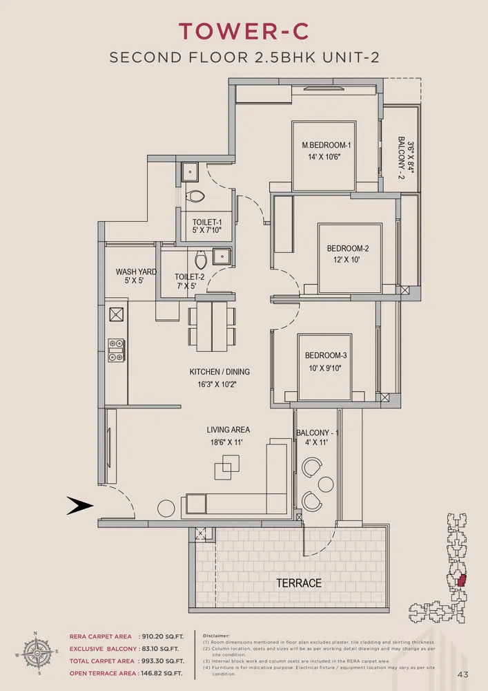 2.5bhk 993 arvind skycrest bannerghatta