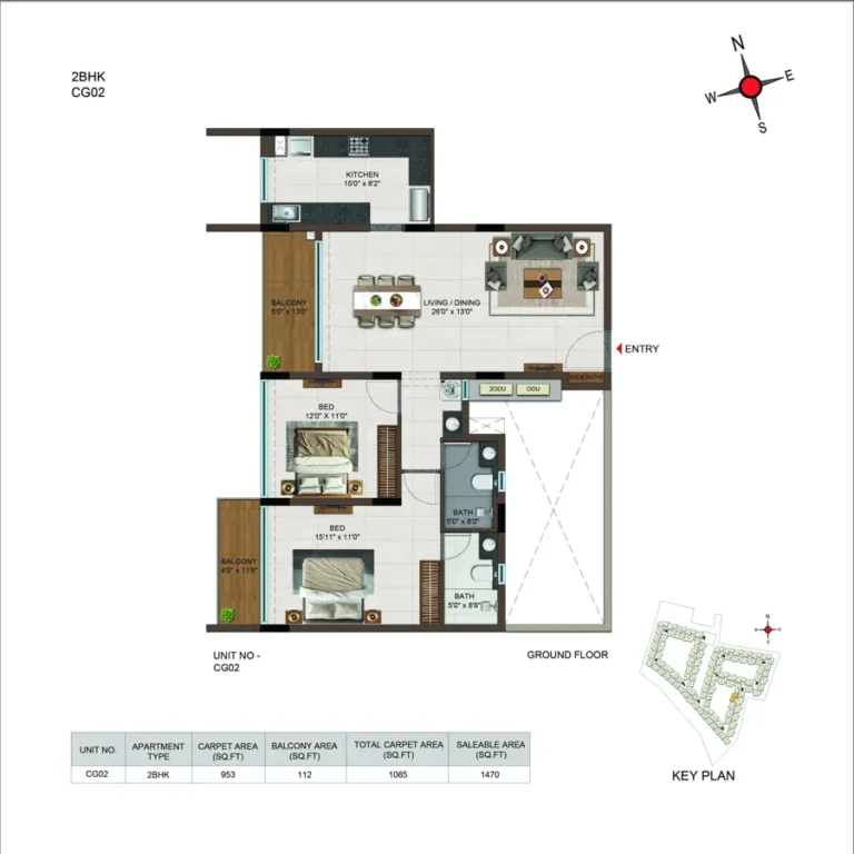 2bhk 1470 casagrand moondance kumbalgodu