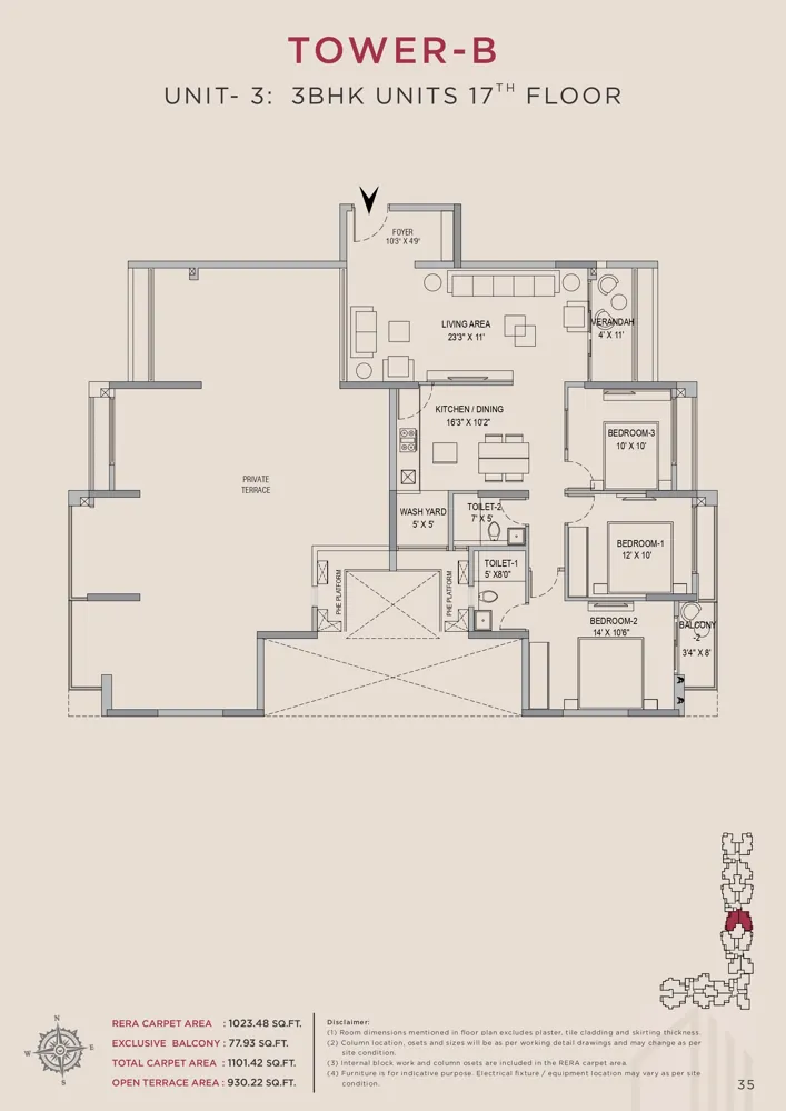 3bhk 1101 arvind skycrest bannerghatta