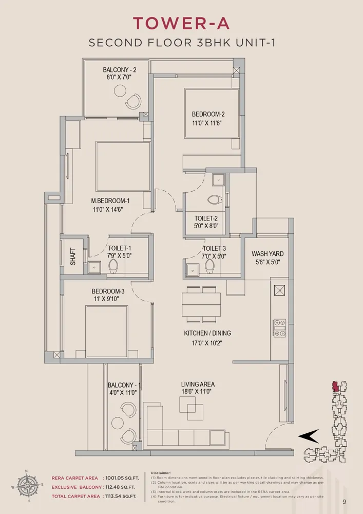 3bhk 1113 arvind skycrest bannerghatta