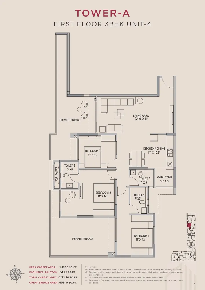 3bhk 1172 arvind skycrest bannerghatta