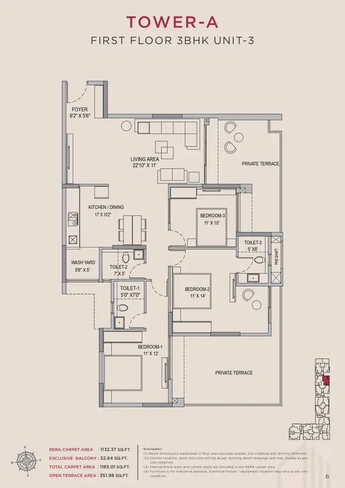3bhk 1185 arvind skycrest bannerghatta