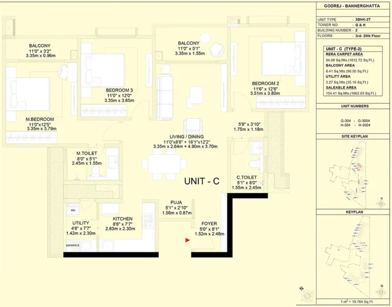 3bhk 1662 godrej vanantara bannerghatta