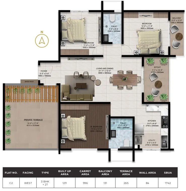 3bhk 1742 amberstone ventara sarjapur