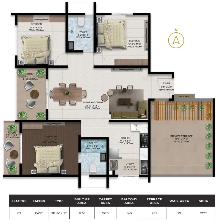3bhk 1777 amberstone ventara sarjapur