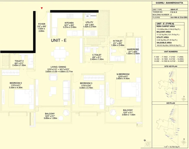 3bhk 1976 godrej vanantara bannerghatta