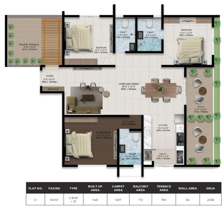 3bhk 2038 amberstone ventara sarjapur