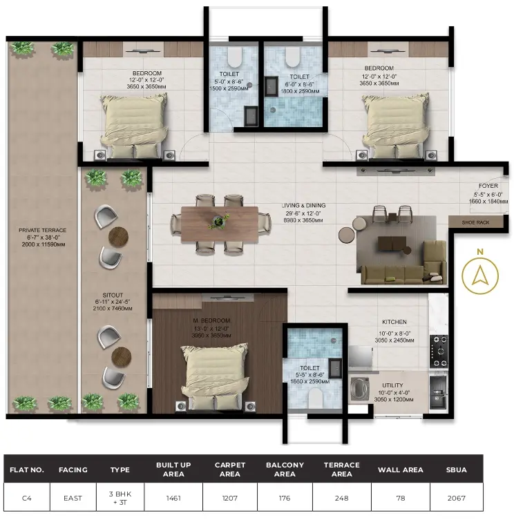 3bhk 2067 amberstone ventara sarjapur