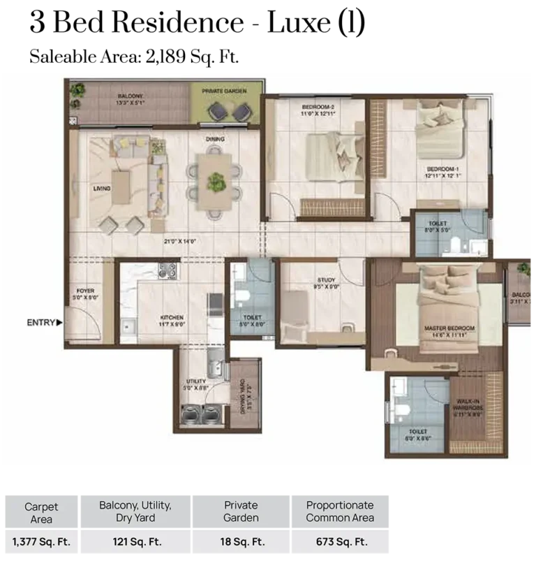 3bhk 2189 ckpc heart of harmony