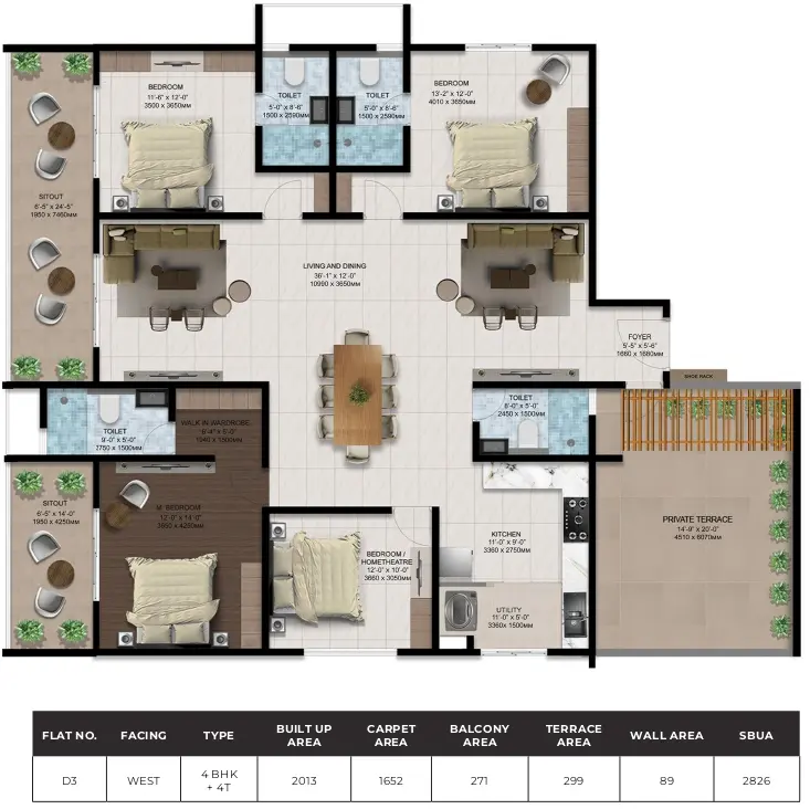 4bhk 2826 amberstone ventara sarjapur