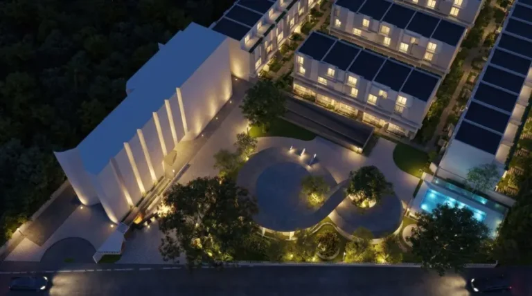The Roots by Svam Realty Villas Aerial Night