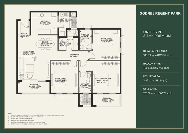 3bhk premium 1867 godrej regent park kada agrahara