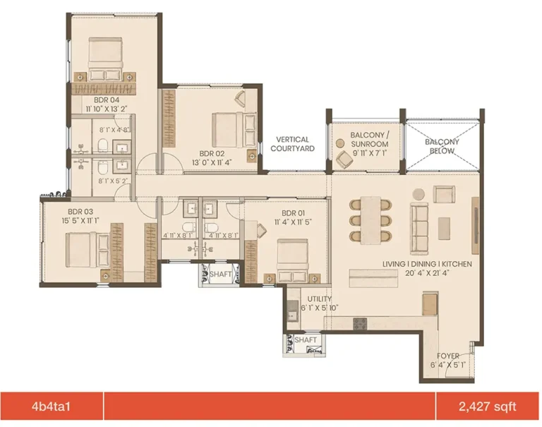 4bhk 2427 graviti hanging gardens
