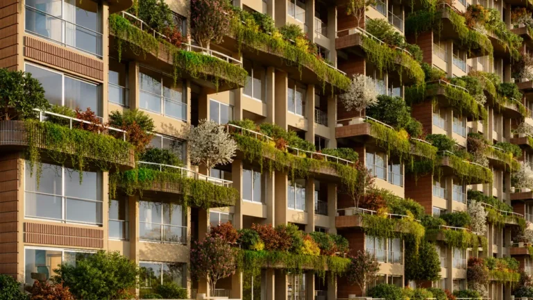 tower facade graviti hanging gardens