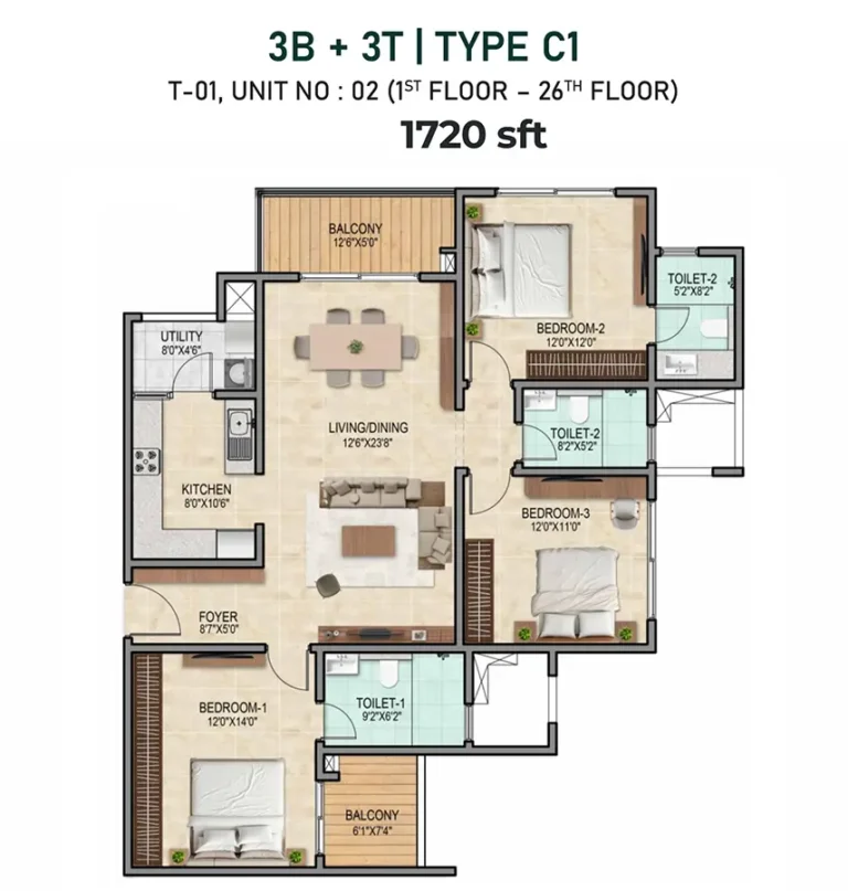 3bhk 1720 prestige city 3.0 prestige city the final chapter