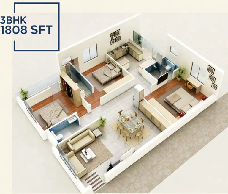 3bhk 1808 amrutha sarovar kompally hyderabad