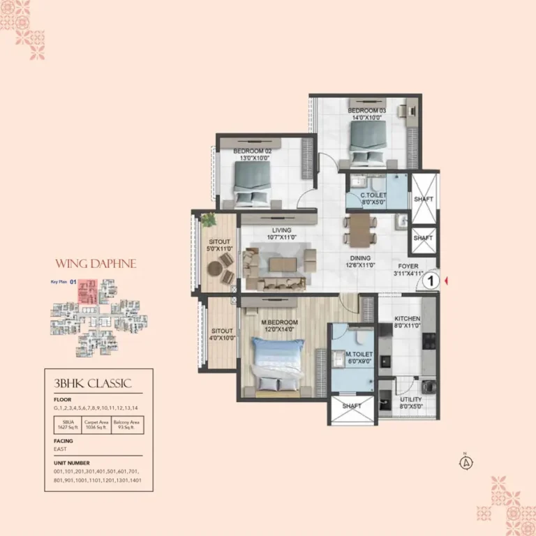 3bhk classic 1627 sumadhura solea