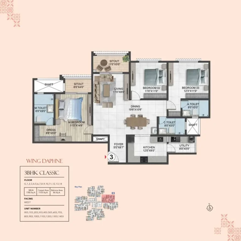 3bhk classic 1785 sumadhura solea