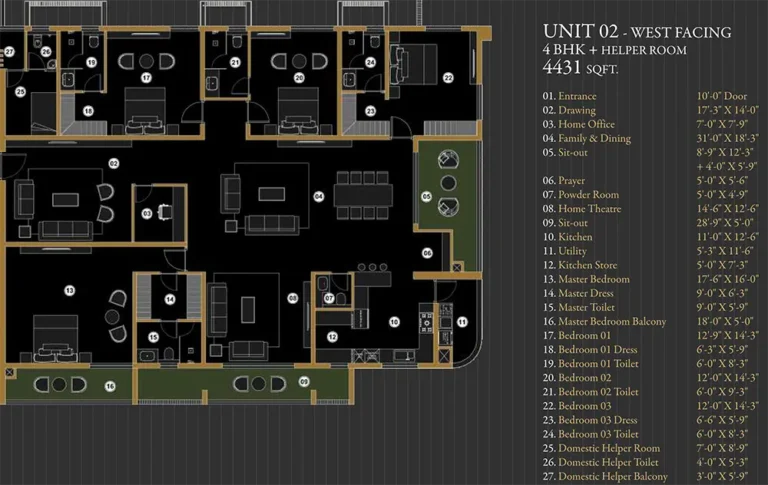 4bhk helper 4431 aurum by sree varaaha