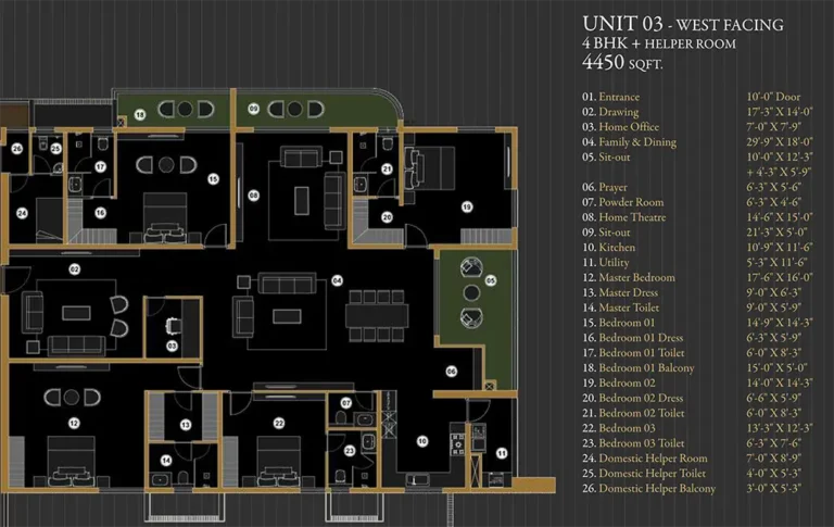 4bhk helper 4450 aurum by sree varaaha
