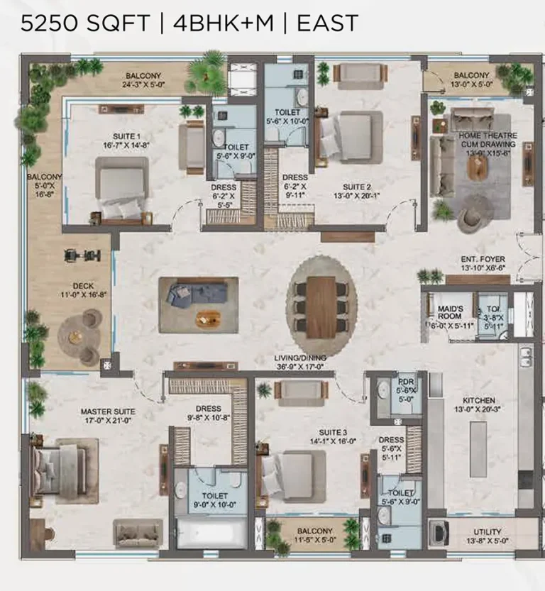 4bhk m 5250 one by msn kokapet hyd