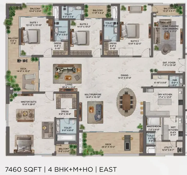 4bhk m ho 7460 one by msn kokapet hyd