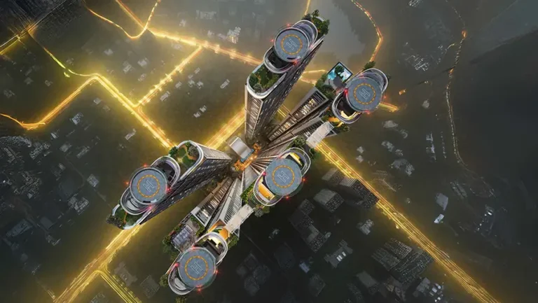 aerial view one by msn kokapet hyd