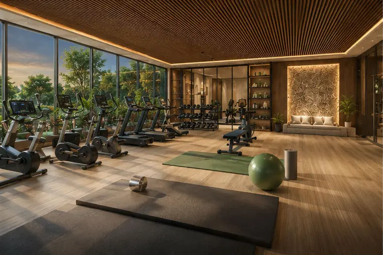 Conceptual fitness, spa and wellness studio