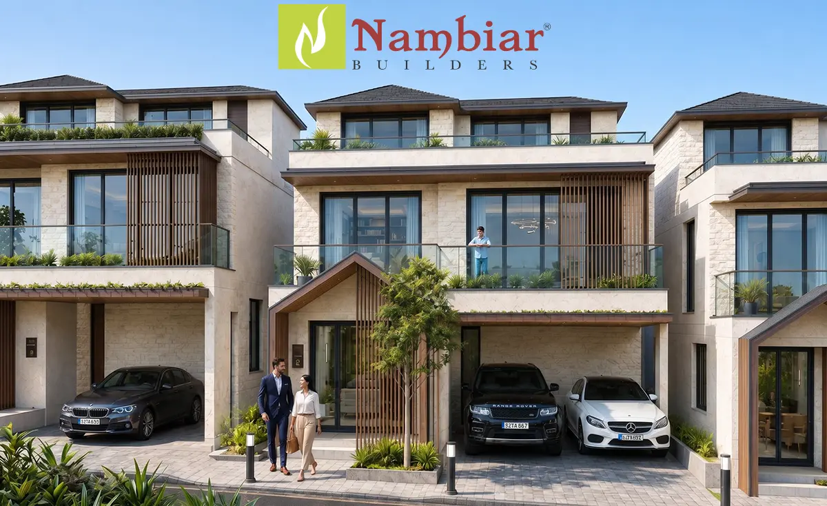 main elevation upcoming nambiar bannerghatta villas