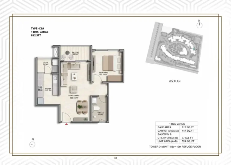 1bhk 812 prestige parklane kiadb phase 2