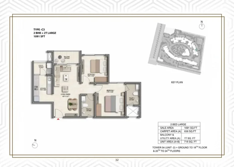 2bhk 1091 prestige parklane kiadb phase 2