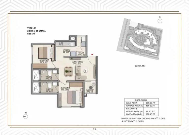 2bhk 828 prestige parklane kiadb phase 2