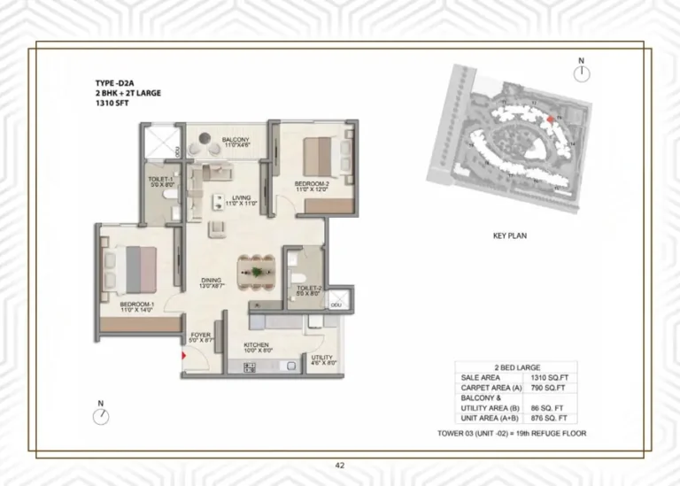3bhk 1310 prestige parklane kiadb phase 2
