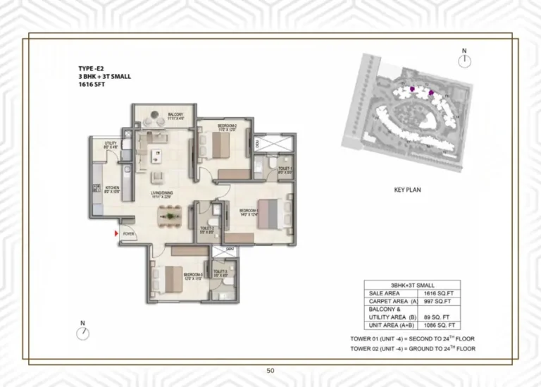 3bhk 1616 prestige parklane kiadb phase 2