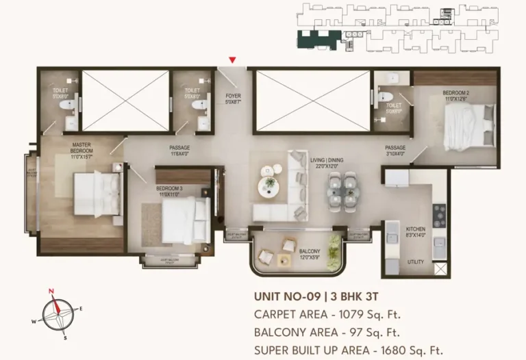 3bhk 1680 concorde sienna hennur