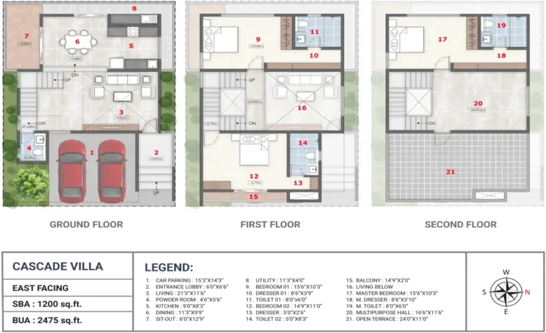 3bhk cascade 2475 ira by the banks villas