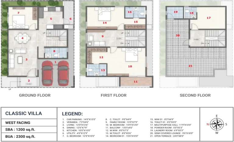 3bhk classic 2300 ira by the banks villas