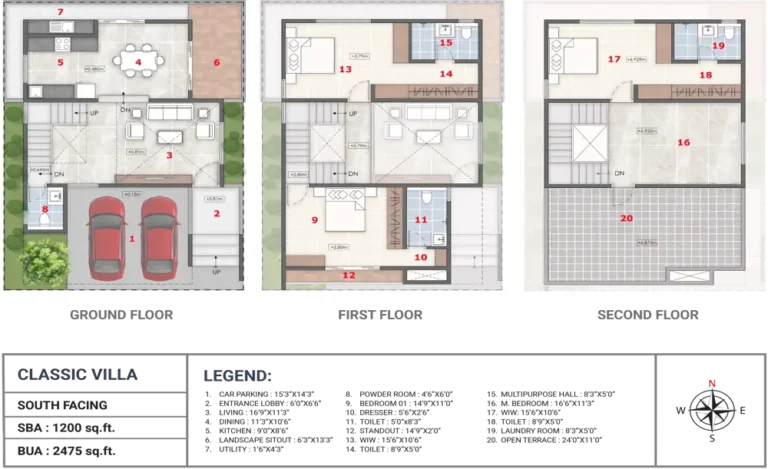 3bhk classic 2475 ira by the banks villas