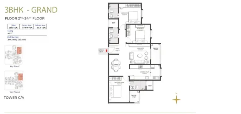 3bhk grand 2nd 24th floor tower c and a sumadhura belfort soukya road whitefield