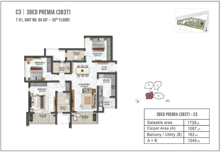 3bhk premia 1739 prestige garden breeze at prestige city