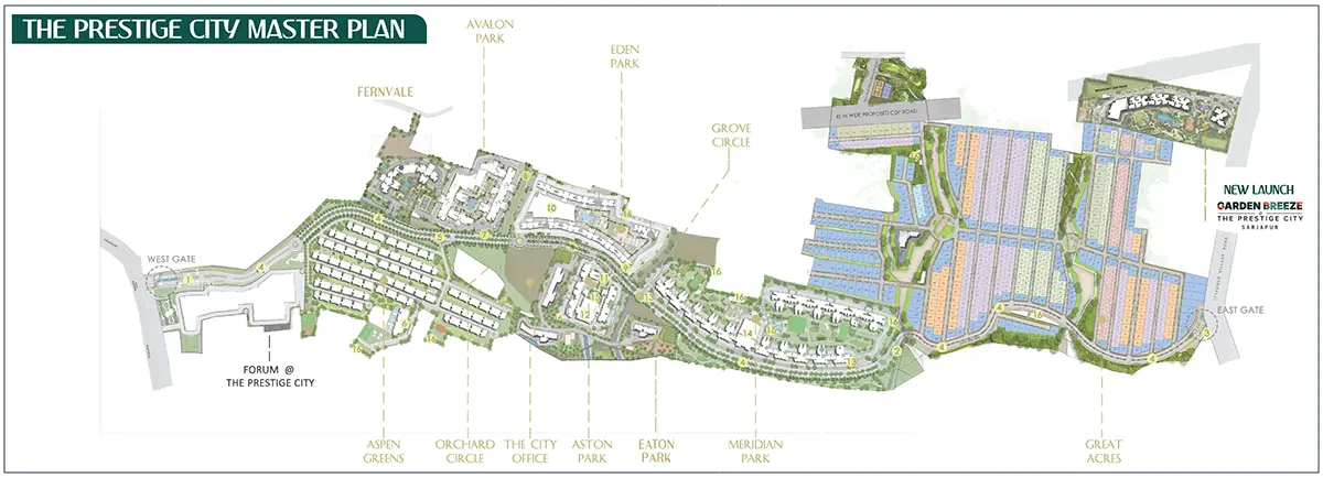 main prestige city master plan prestige garden breeze at prestige city