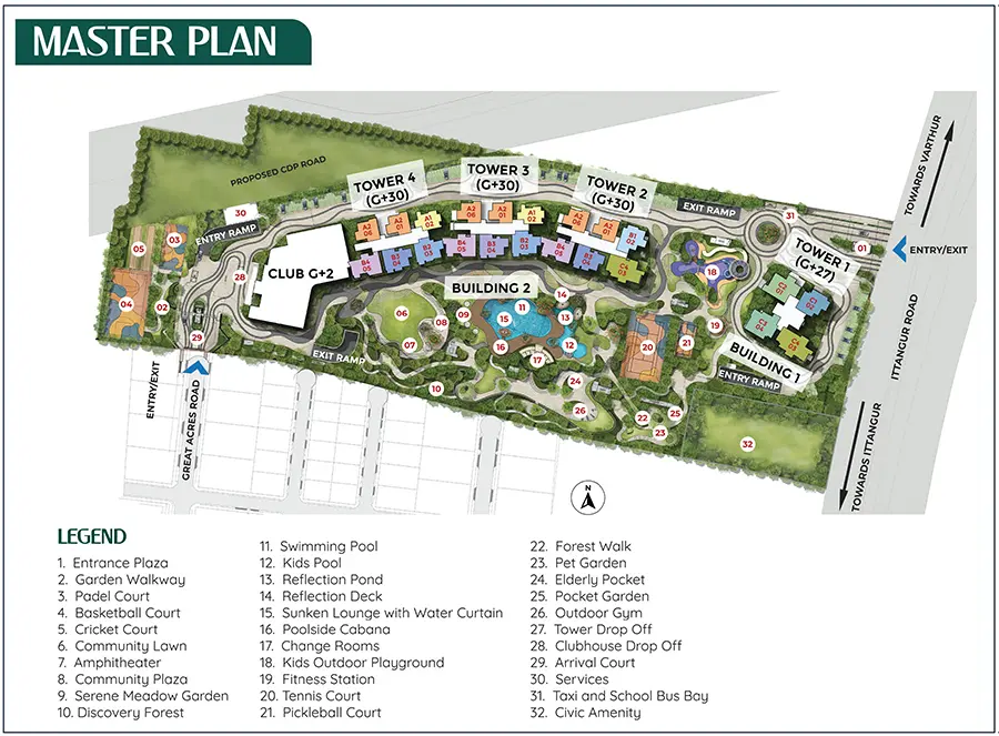 Master Plan - Prestige Garden Breeze At Prestige City master plan prestige garden breeze at prestige city