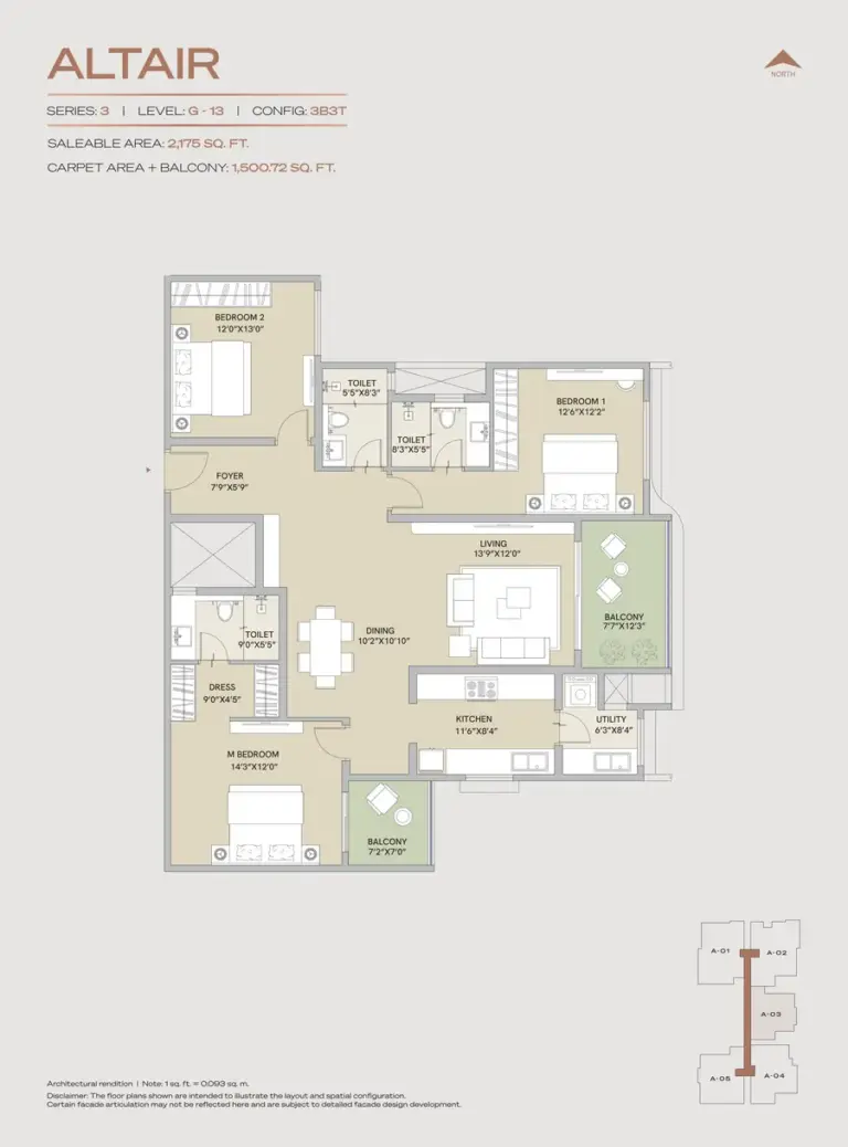 3bhk 2175 century astoria jakkur