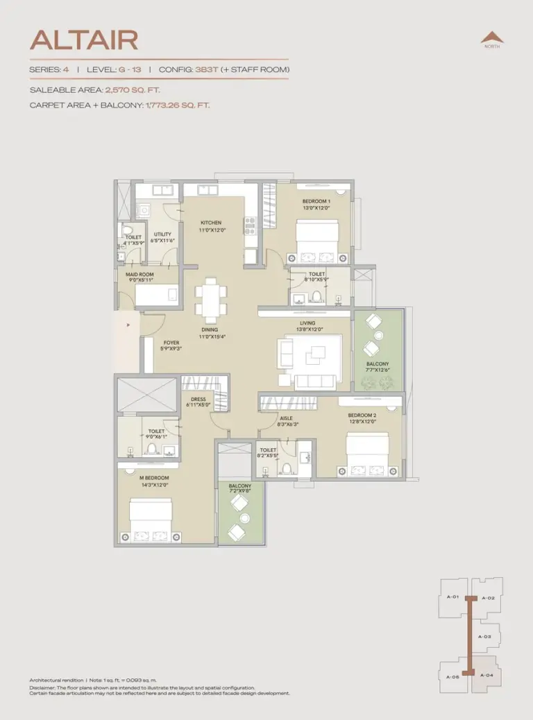 3bhk staff room 2570 century astoria jakkur