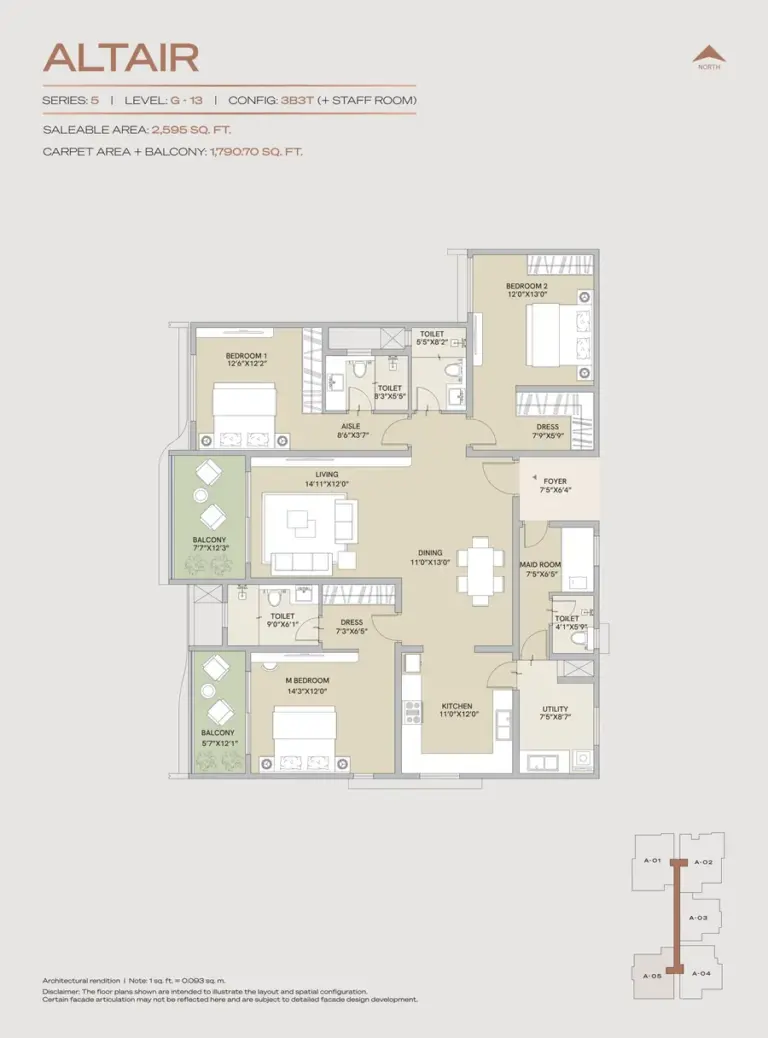 3bhk staff room 2595 century astoria jakkur