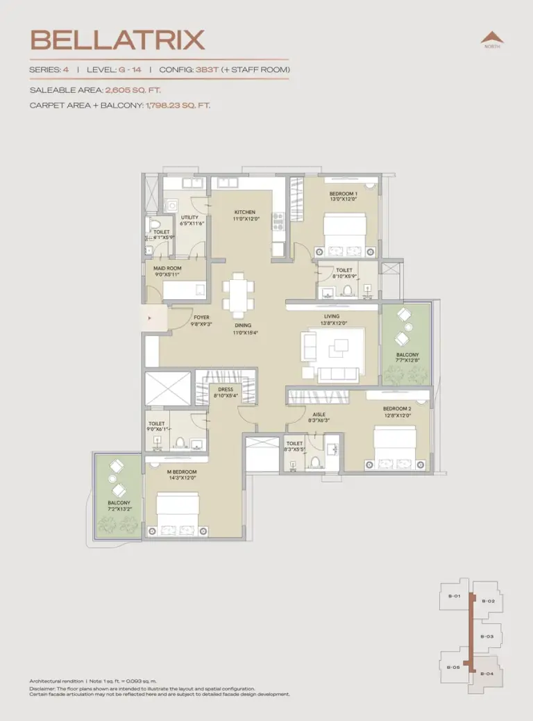 3bhk staff room 2605 century astoria jakkur