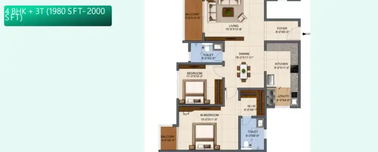 4bhk 3t 1980 2000 a urbanrise the living wave sarjapur road