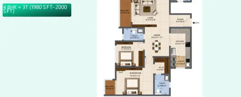 4bhk 3t 1980 2000 b urbanrise the living wave sarjapur road