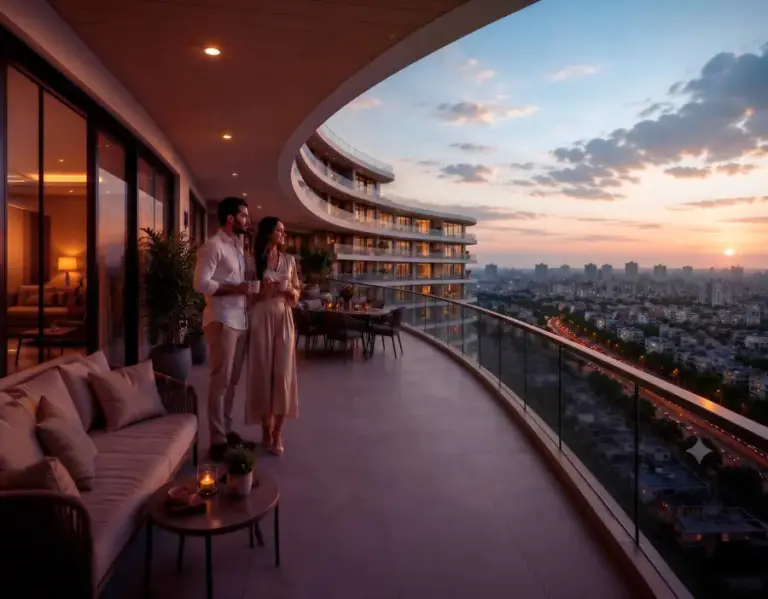 balcony view avira by avr kokapet